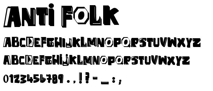 anti folk font
